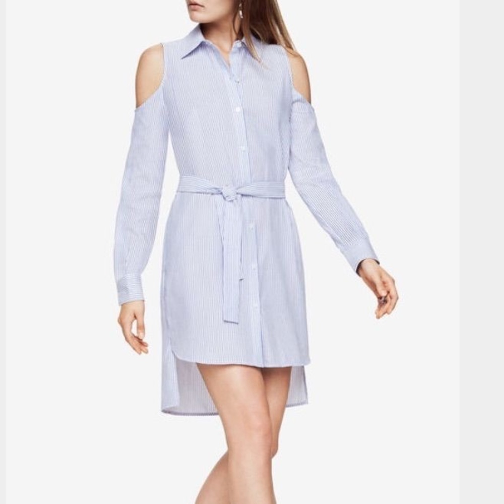 BCBG Ani cold shoulder shirt dress